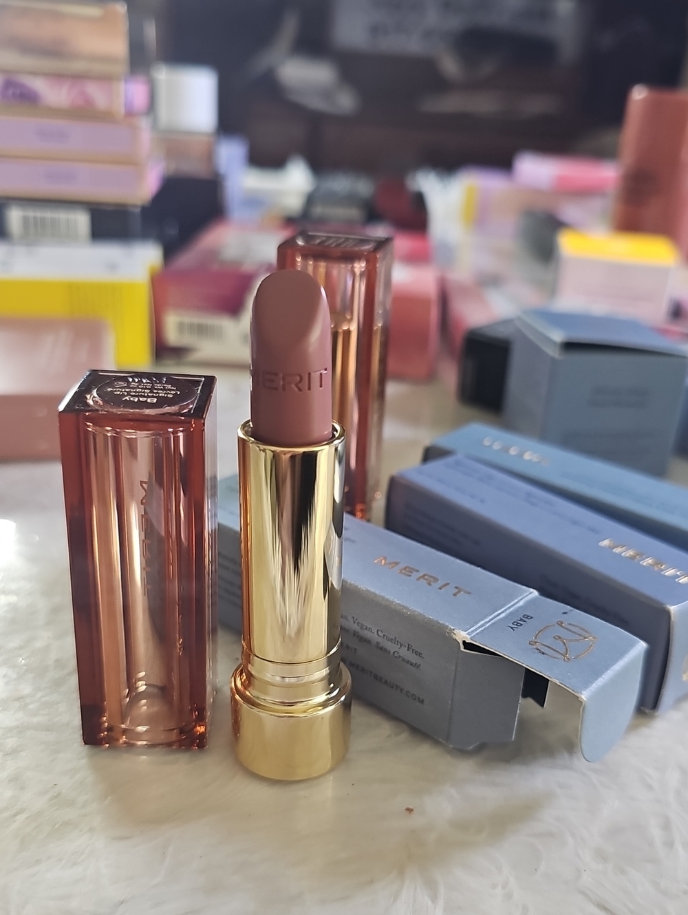 Nude Pink Lipstick — Creamy Matte Finish